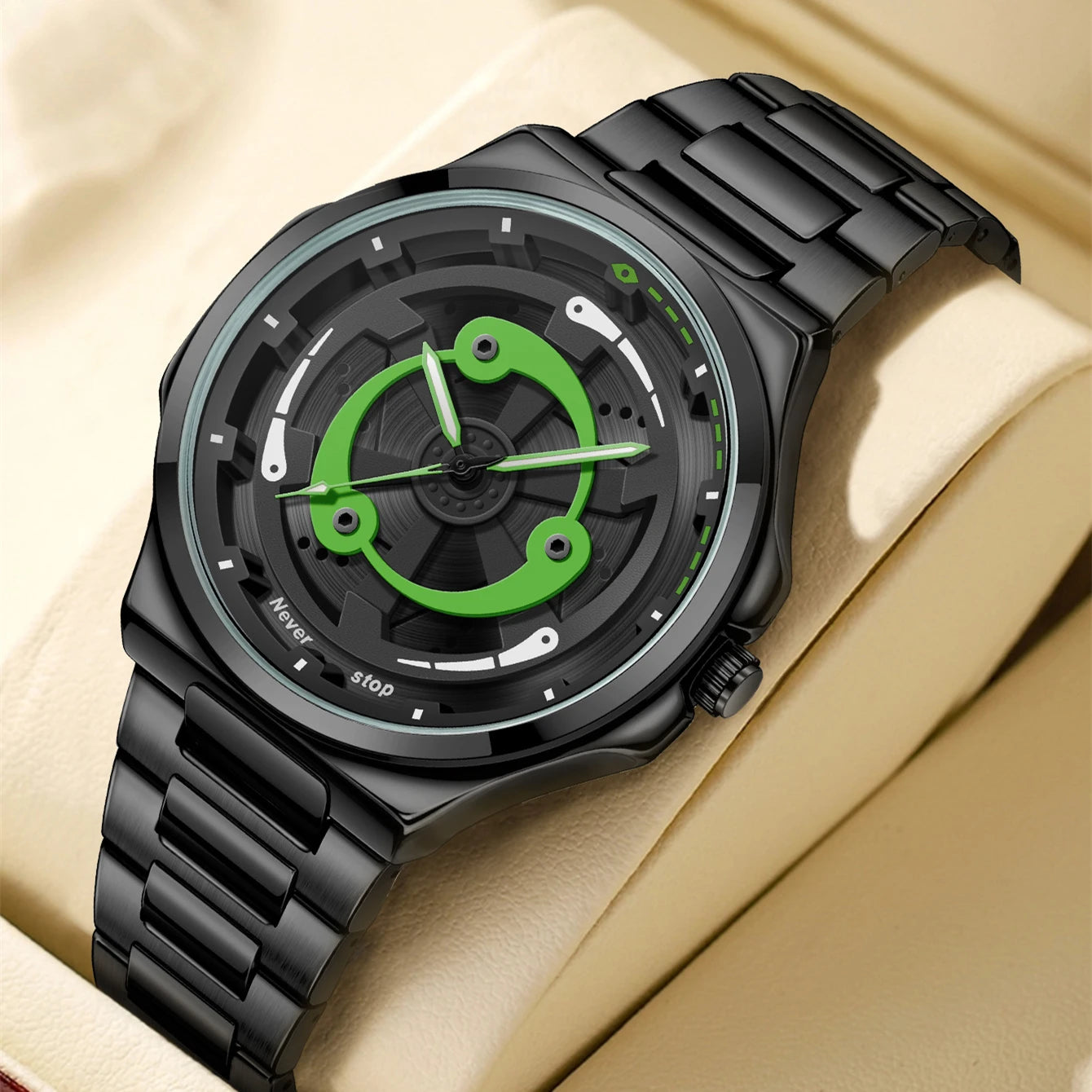 ساعه رجاليه بعجله دواره ثلاثيه الابعاد