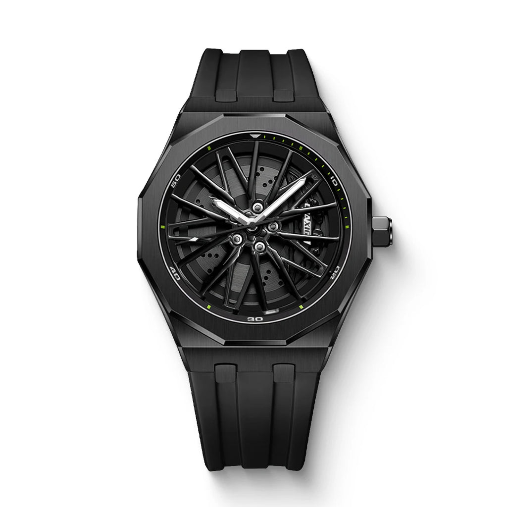 ساعة رجالية بتصميم رياضي بقرص داخلي دوّار ثلاثه الابعاد