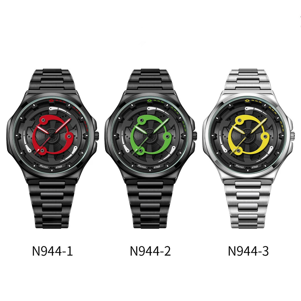 ساعه رجاليه بعجله دواره ثلاثيه الابعاد